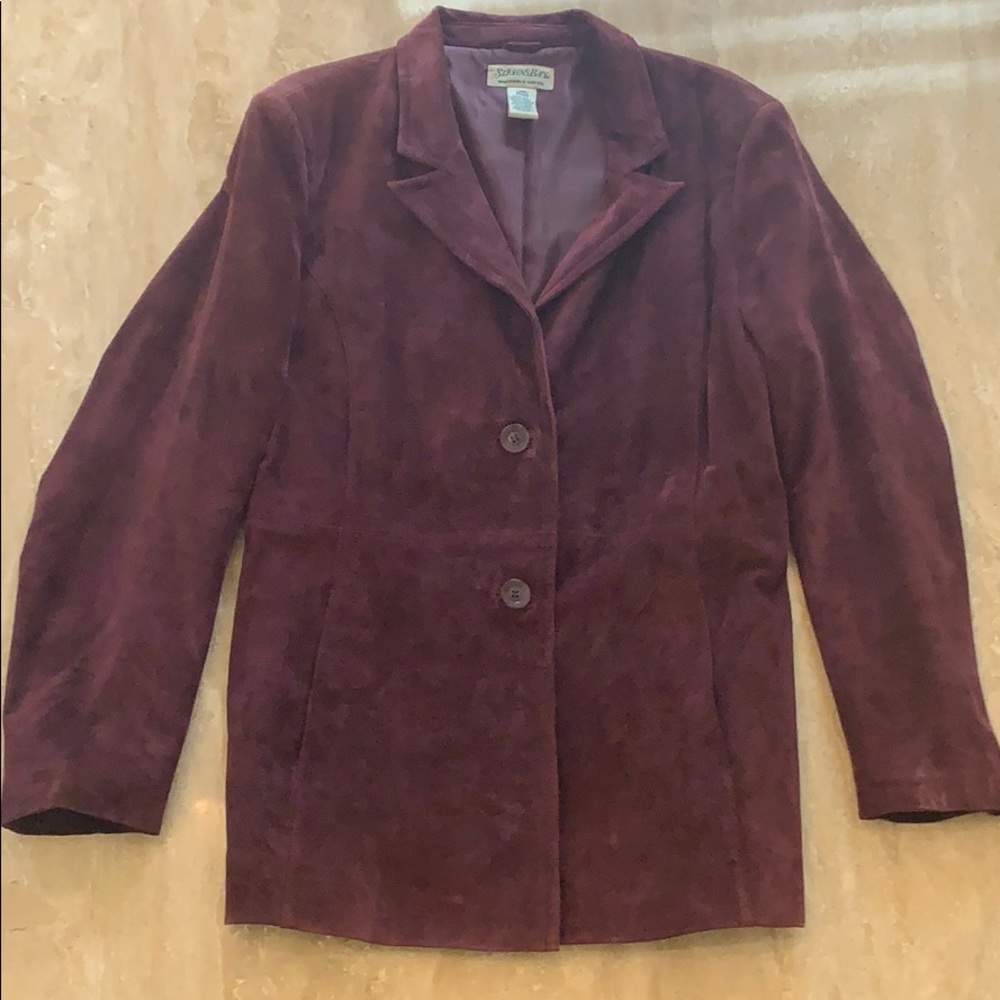 St. John’s bay plum suede blazer jacket- large